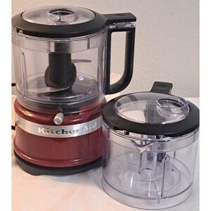KitchenAid KFC3516QER 3.5 Cup Mini Food Chopper Food Processor Empire Red Tested